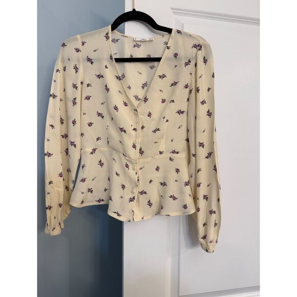 MANGO Floral Print Blouse - Size XS - Picture 4 of 8